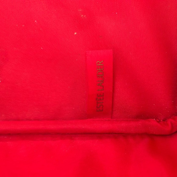 Red Estee Lauger Notebook Bag Vintage Bag Purse - Picture 6 of 6